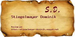 Stiegelmayer Dominik névjegykártya