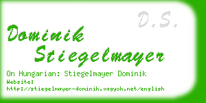 dominik stiegelmayer business card